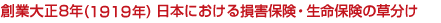 創業94年日本における損害保険・生命保険代理業の草分け